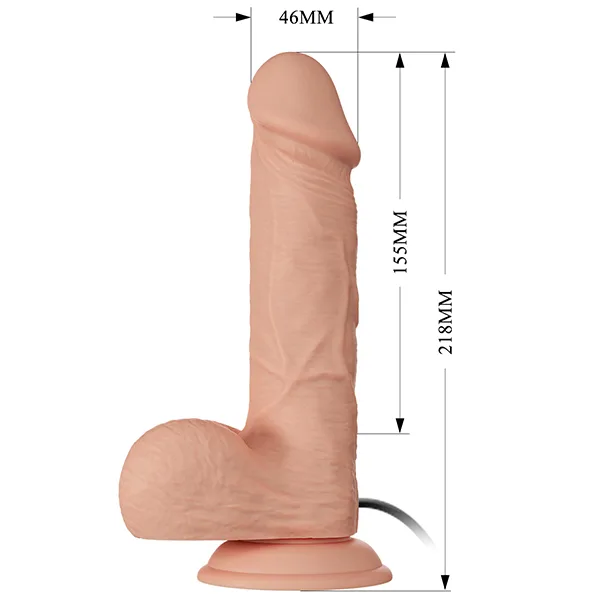 Bahamut 8.5 inch Soft Vibrating Dildo Gay Lesbian Couples — hình 11