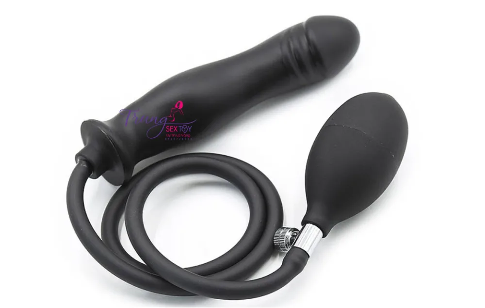 Black Inflatable Soft Silicone Waterproof Multi Function Toy — hình 7