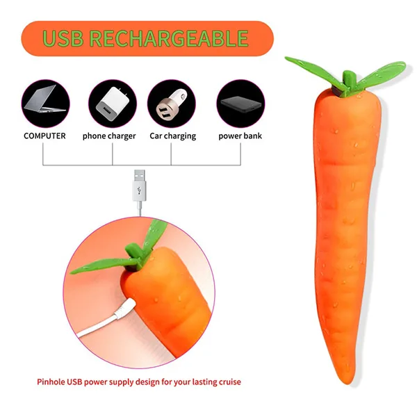 Wistone Carrot 10-Speed Vibrating Female Masturbation Dildo — hình 7