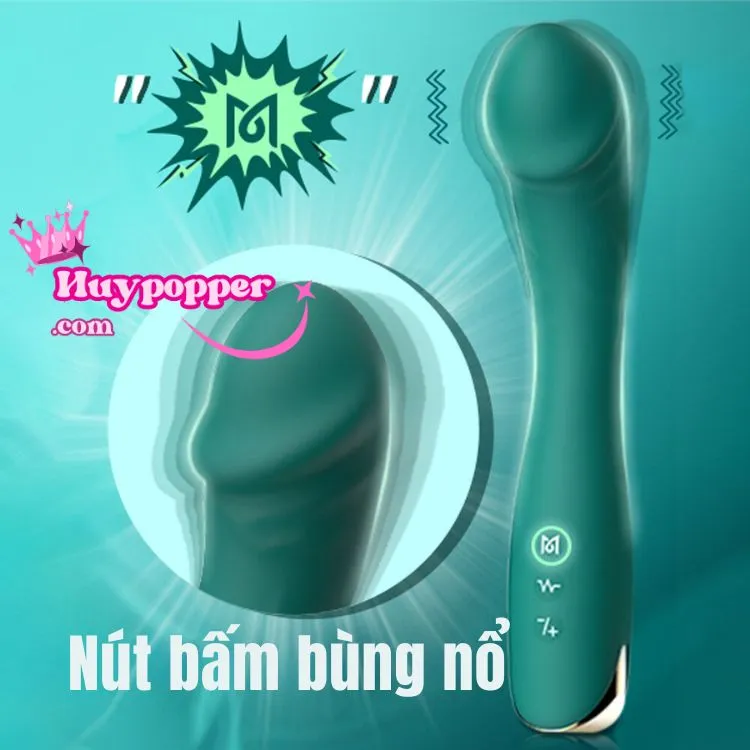 Powerful Whale Blue High-End Vibrating Dildo 10 Modes — hình 3