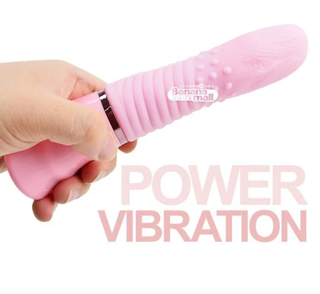 SHP232 Tongue Head Silicone Vibrator Japanese Design Pink — The stainless steel ring adds a sophisticated touch, making