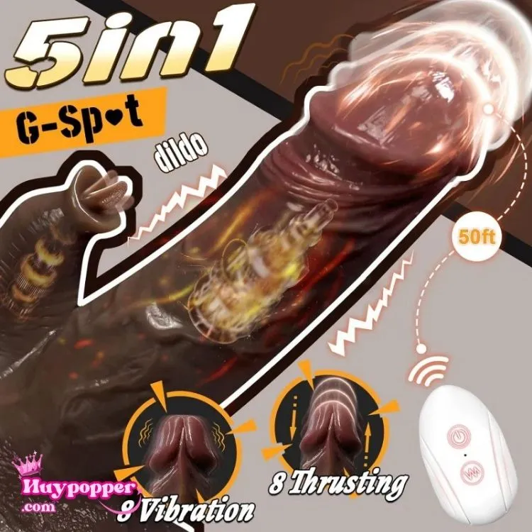 Selina Premium Vibrating Thrusting Dildo 40 C Heat Feel — Powerful Functions for Endless Enjoyment
