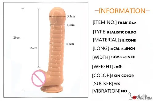FAAK Huge Head Silicone Dildo G-Spot Massager for Gay — Detailed Specifications for Maximum Satisfaction