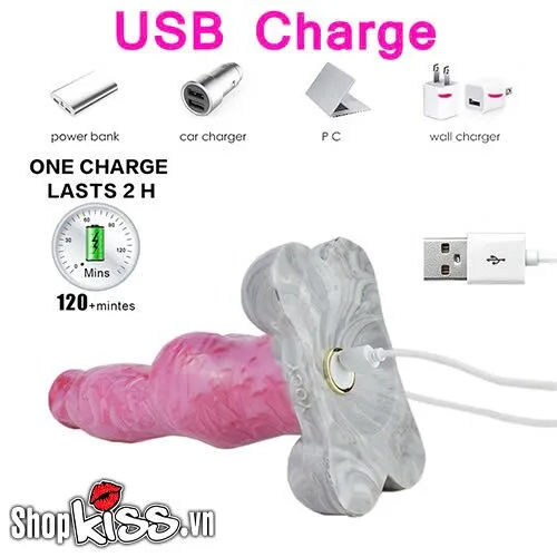 FAAK Hellfire Vibrating Realistic Silicone Dildo For Women — hình 4