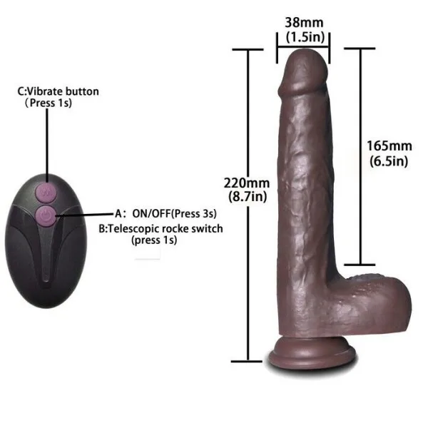 22cm Wall-Mounted Multifunctional Thrusting Vibrating Soft — hình 7
