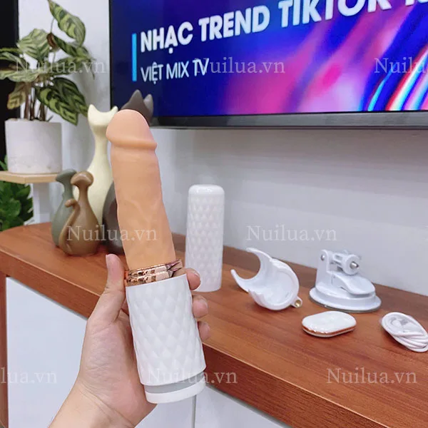 Diamond Love Remote Control Vibrating Thrusting Dildo — hình 2