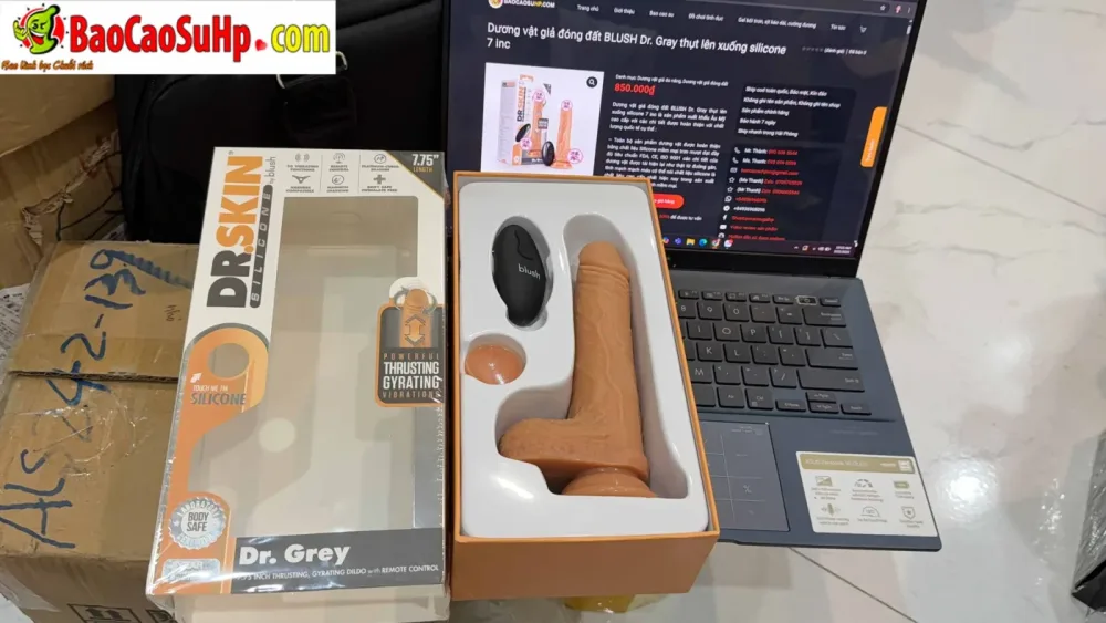 BLUSH Dr. Gray Silicone Thrusting 7inch Realistic Dildo — hình 6