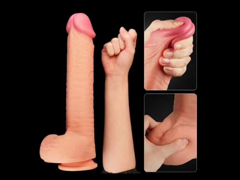 Dual Layer Liquid Silicone Suction Cup Realistic Dildo — Enhanced Stimulation for Peak Satisfaction