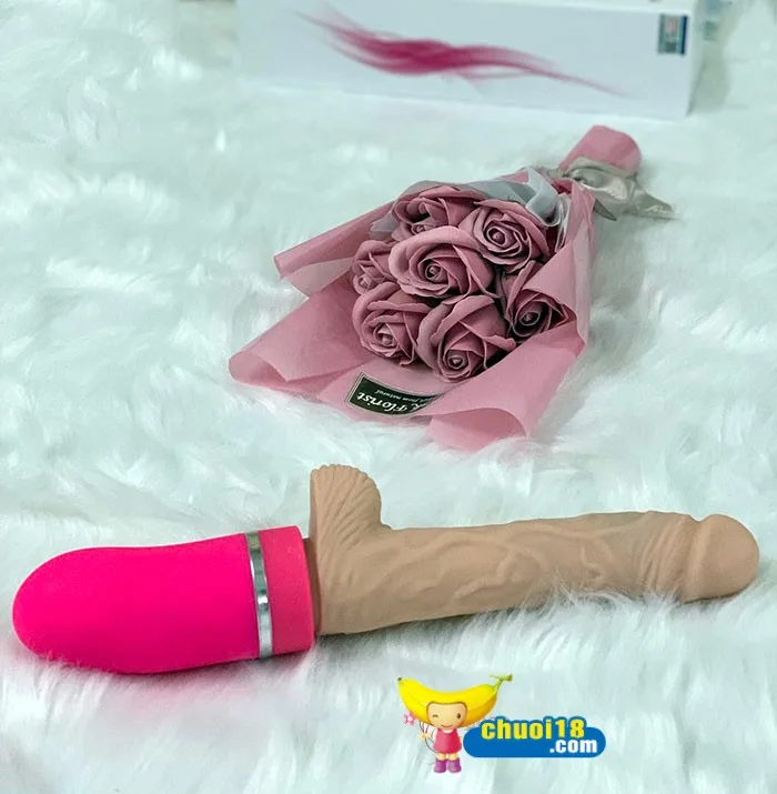 Japanese Heated Automatic Pumping Soft Silicone Dildo — hình 2