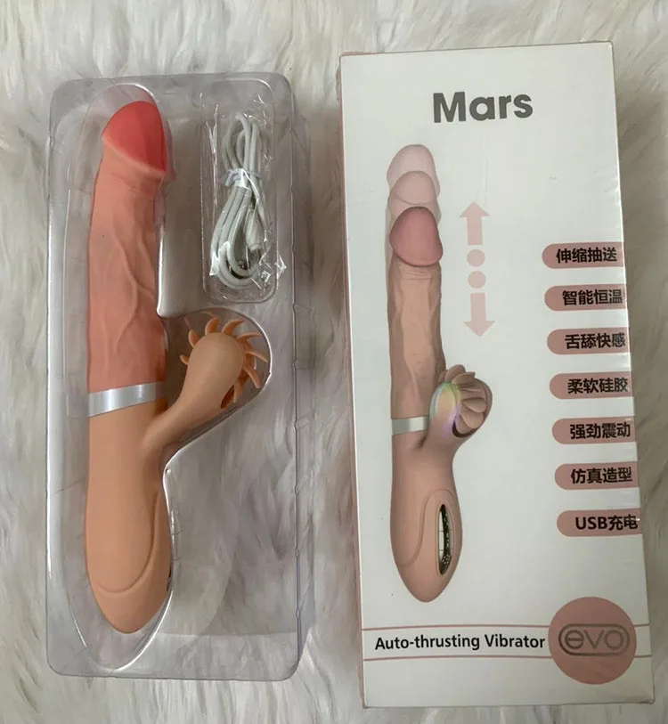 Evo Mars Heated Licking Thrusting Silicone Dildo — hình 5