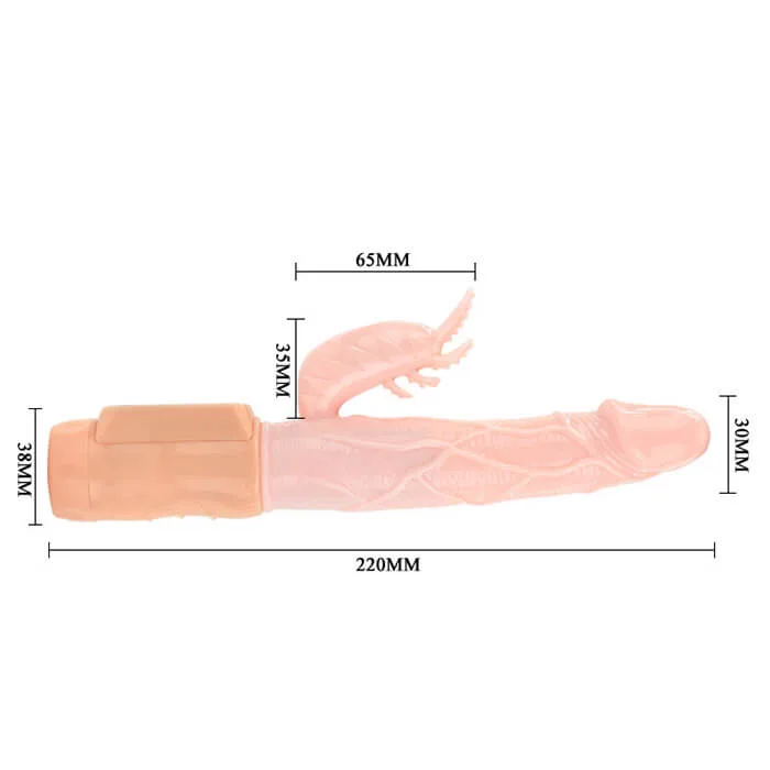 Fire Dragon Rotating Vibrating Heating Silicone Dildo 22cm — The intuitive control panel allows effortless mode