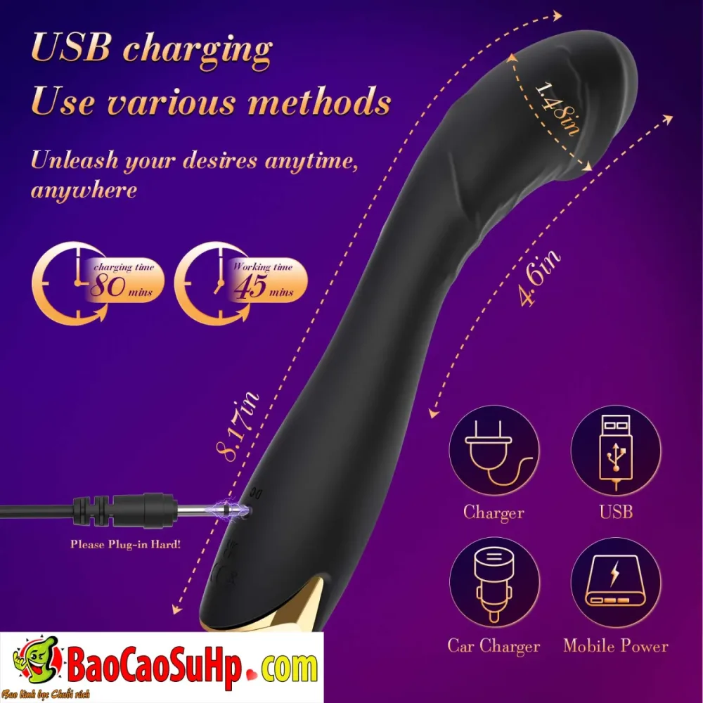 Dark Brown G-Spot Vibrator Strong Rumbler Ergonomic — hình 8