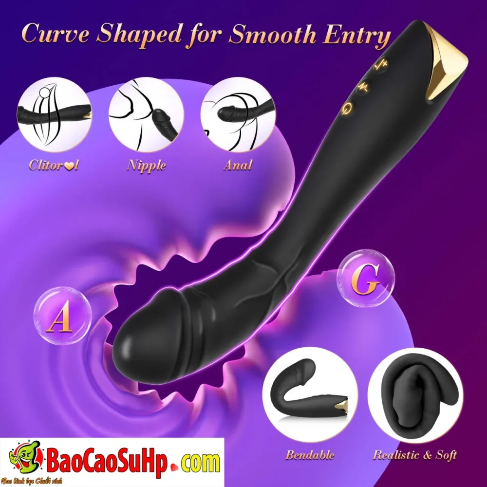 Dark Brown G-Spot Vibrator Strong Rumbler Ergonomic — hình 6