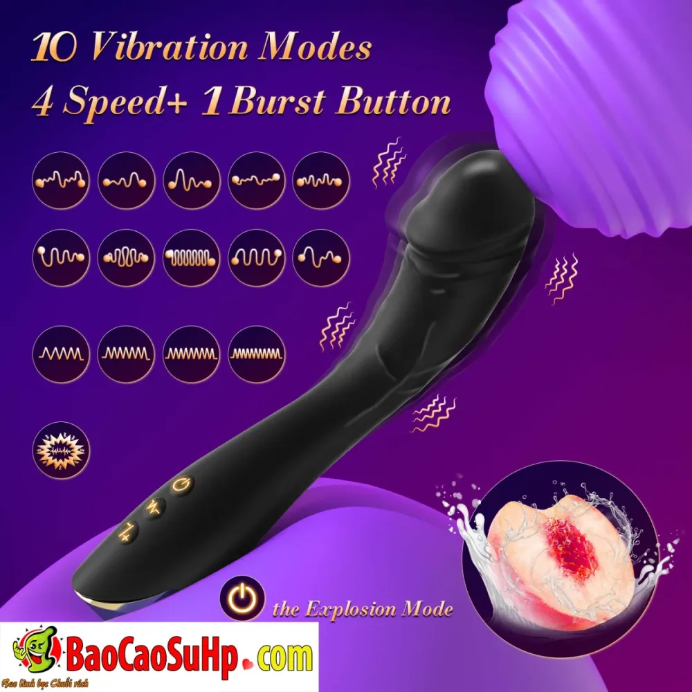Dark Brown G-Spot Vibrator Strong Rumbler Ergonomic — hình 5