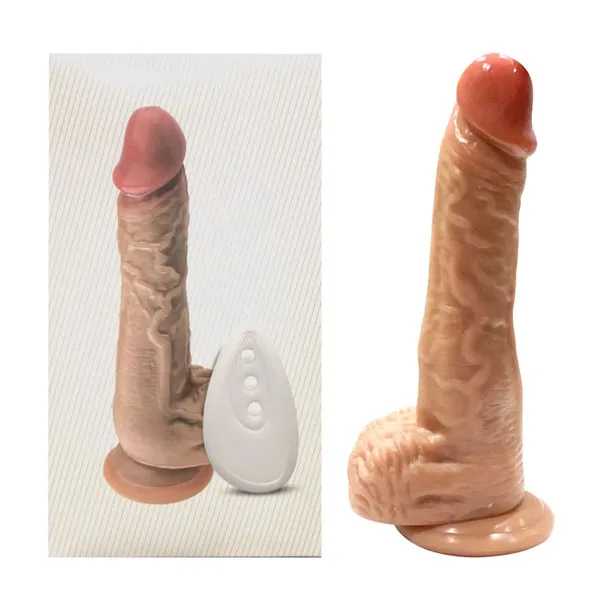 JOKER Wall Mount Heated Vibrating Silicone Penis Realistic Toy