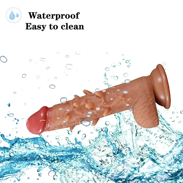 Silicone Wall Mount Spiked Dildo Realistic Female Toy — hình 8