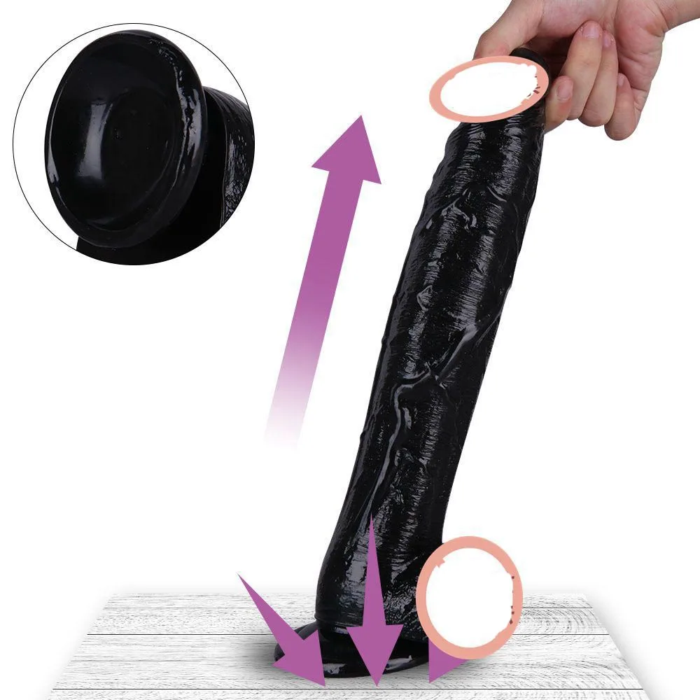 Large Wall-Mount Realistic Silicone Dildo Powerful Pleasure — Easy to Clean and Maintain