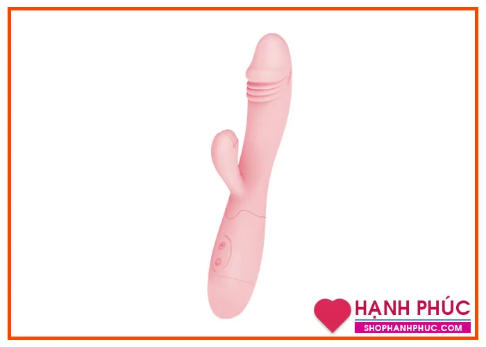 Pink Multifunctional Vibrator with Support Finger Silicone — hình 4