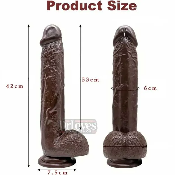 OEM Hercules Extra-Large Black Silicone Realistic Textured — hình 4