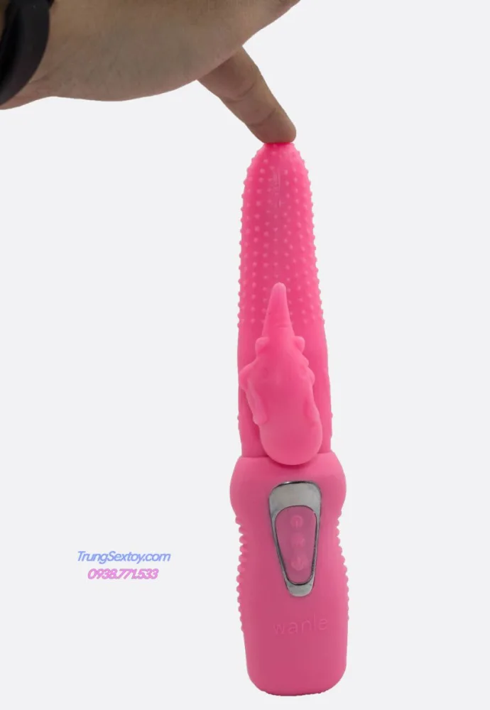 Wanle Tongue-Shaped Textured Silicone Stimulator Couples — Advanced Vibration and Warming Technology