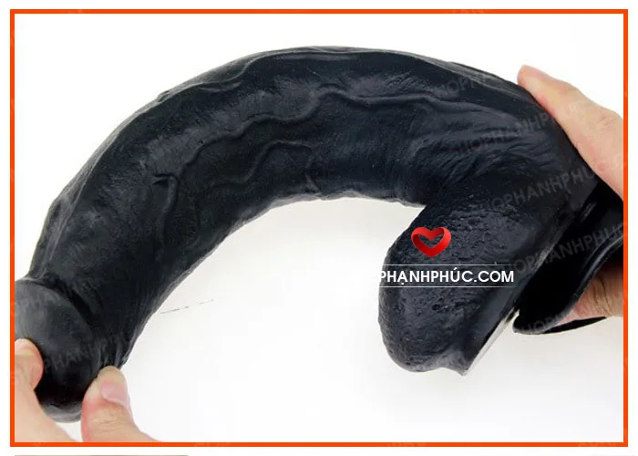 SHP336 Black Realistic Large Suction Vibrator Toy
