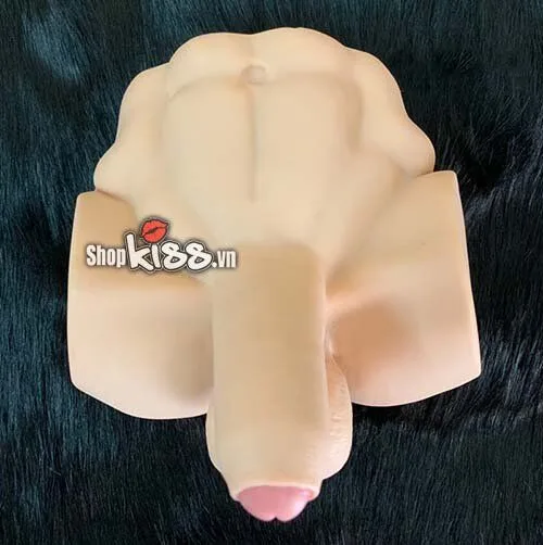 Six-Pack Abs Gay Strap-On Dual Function Anal Toy — Crafted from 100% solid silicone, it offers a luxuriously