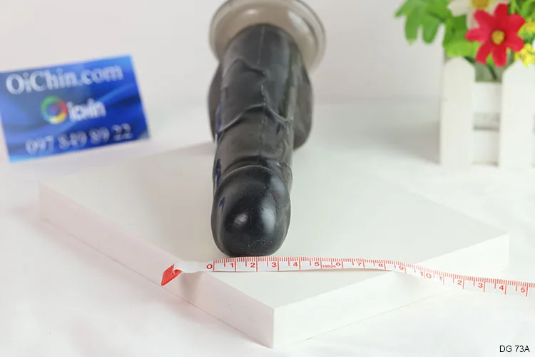 Black Silicone Wall-Mount Realistic Dildo Soft Flexible Size — The durable silicone also guarantees no allergic reactions