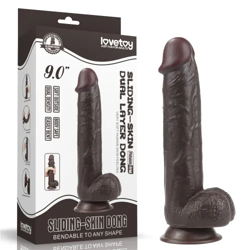 Black Wall Mount Realistic Silicone Suction Dildo 7inch — hình 5
