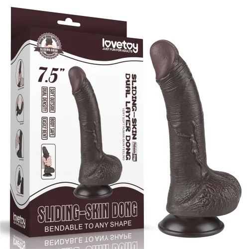 Black Wall Mount Realistic Silicone Suction Dildo 7inch — hình 3