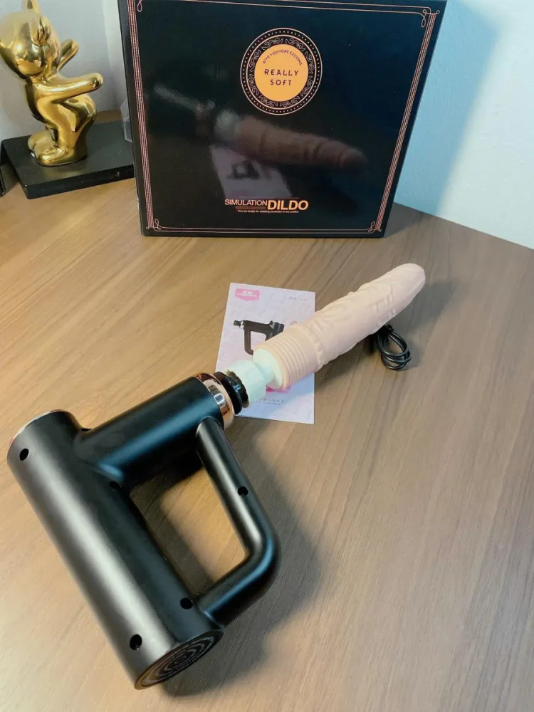 Drill Style Vibrating Automatic Thrust Silicone Dildo — hình 5