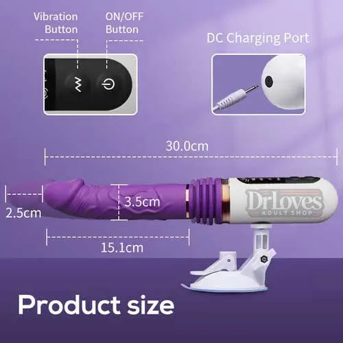 Megan Multi-mode Vibrating Thrusting Dildo Waterproof — hình 3