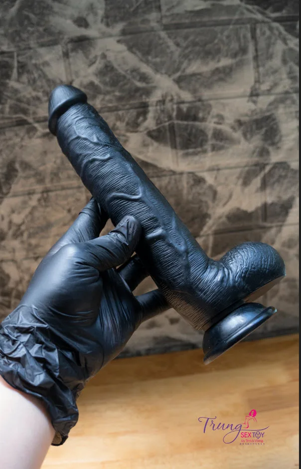20*4cm Black Wall-Mounted Realistic Flexible Silicone Dildo — Outstanding Features and Specifications