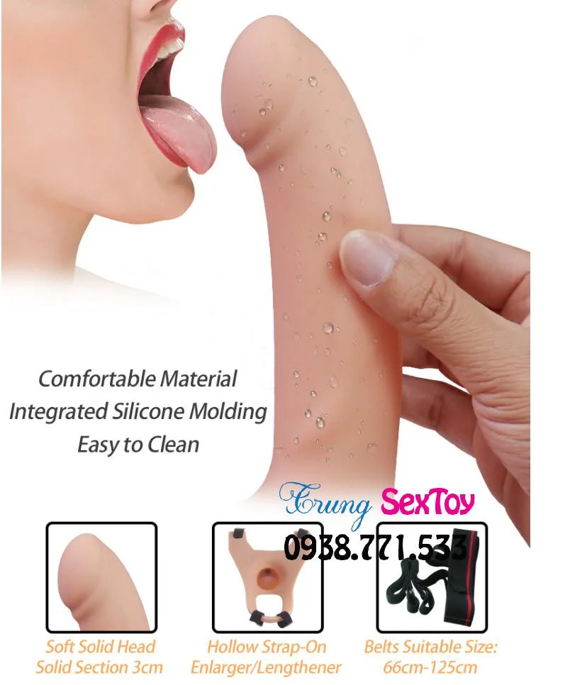 Realistic Hollow Strap-On Silicone Dildo 14cm Flexible Male — Designed for Maximum Pleasure and Satisfaction