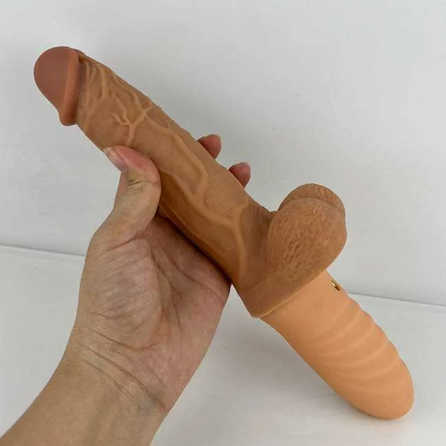 Intense Heated Rotating Vibrating Silicone Dildo — Easy Operation & Care