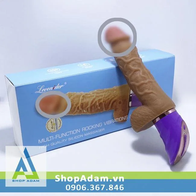 Loveaider Realistic Warm Spinning Vibrating Dildo