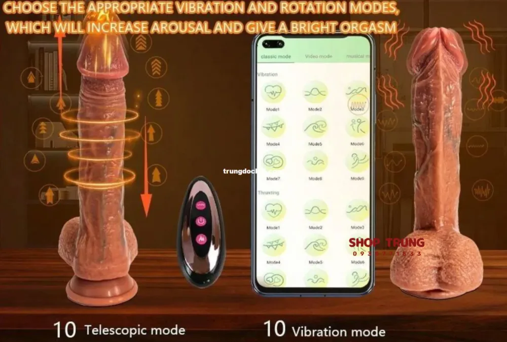 App-Controlled 10-Mode Realistic Thrusting Vibrating Dildo — Innovative Features for Maximum Satisfaction