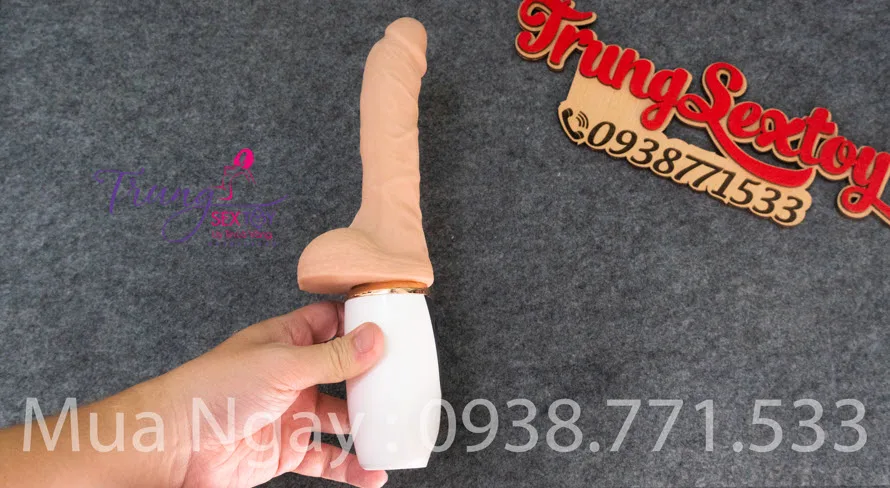 Realistic Soft Handheld Rechargeable Vibrating Dildo — hình 6