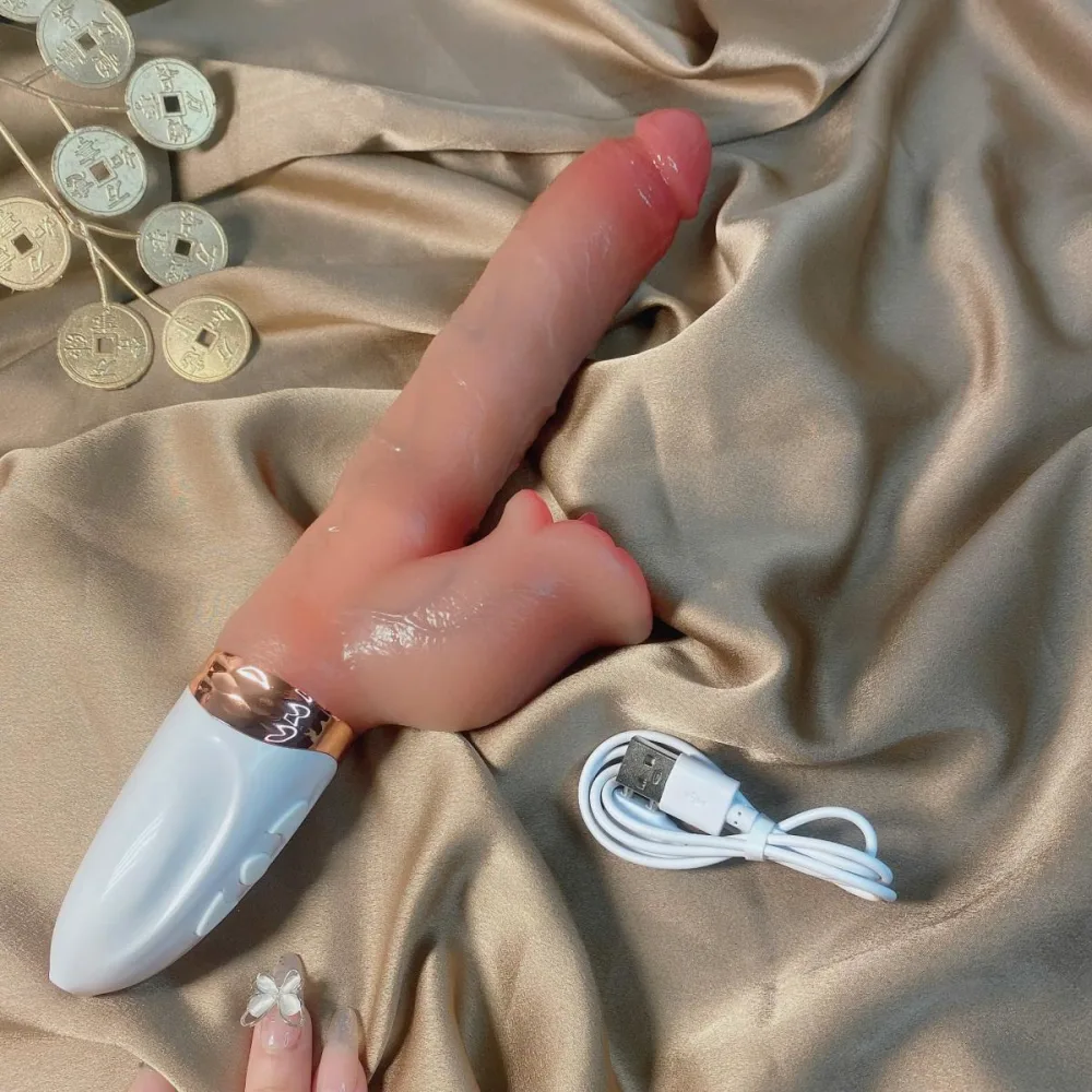 Powerful Vibrating Thrusting Realistic Dildo 18cm Silicone — Multi-Functionality with 10 Exciting Modes