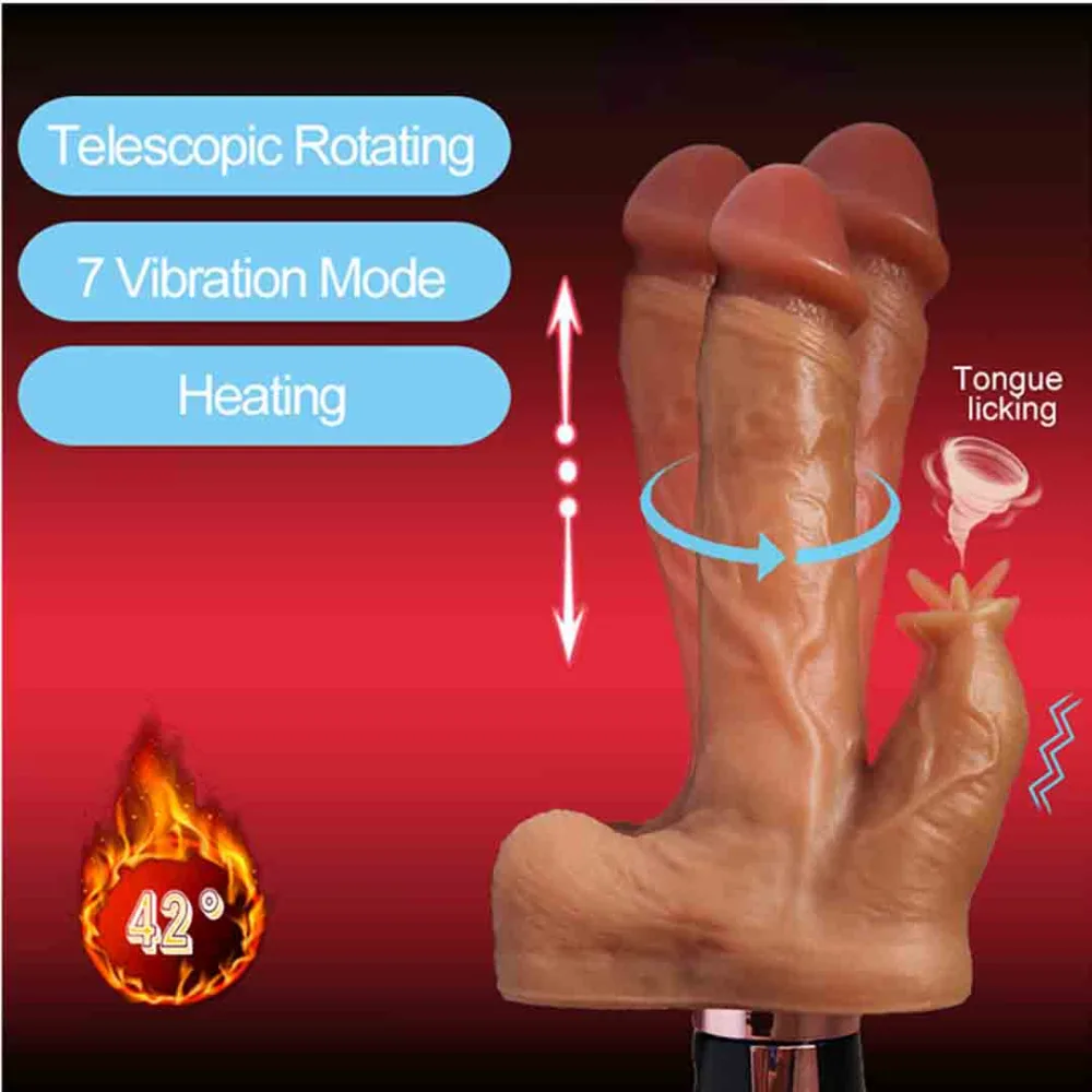 Advanced heating vibrating licking handheld dildo silicone — Multiple Functions for Maximum Ecstasy