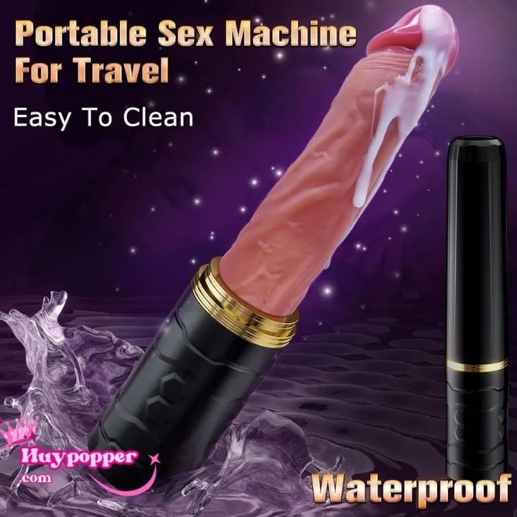 High Power Vibrating Telescopic Realistic Dildo with Remote — Presented in an elegant, discreet case, this vibrator is