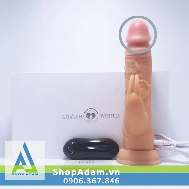 Loving World Remote Control Rotating Vibrating Wall Mount Dildo
