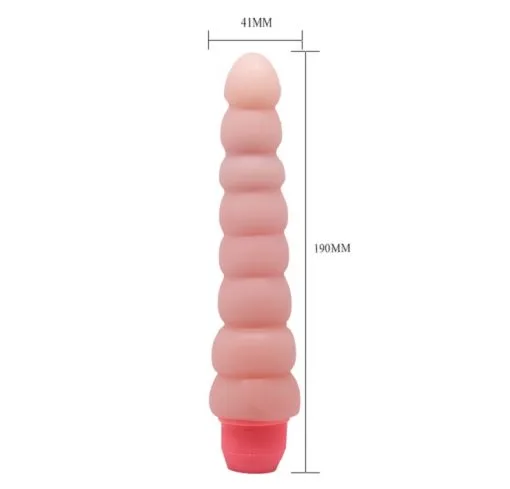 Super Soft Strong Vibrating Twisted Silicone Female Dildo — hình 2