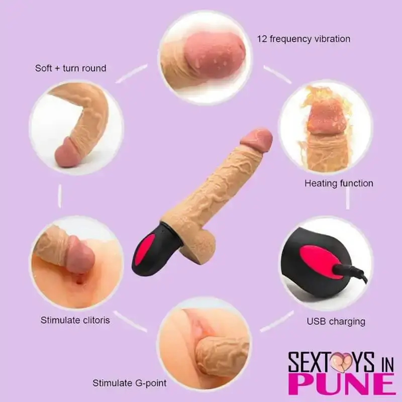 DV44G Heated Multi Speed Silicone Vibrator — This advanced device combines powerful vibrations with a