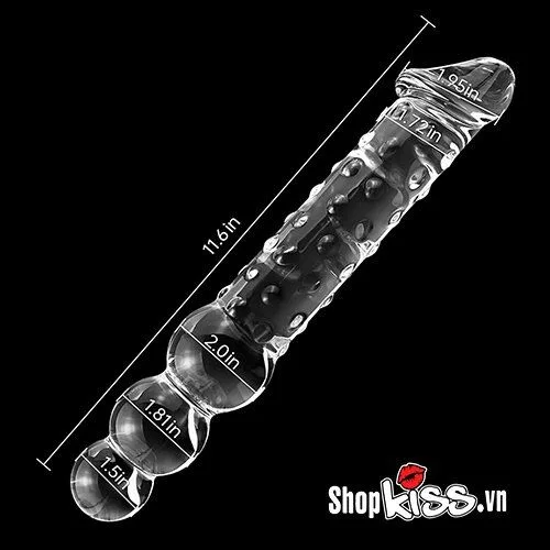 Glass Double-Ended Vibrating Dildo Safe Body Material — Exceptional Design & Versatile Use