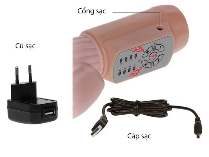 Heat Naughty Bunny Warming Dildo Hot Vibrating Pleasure Toy — hình 3