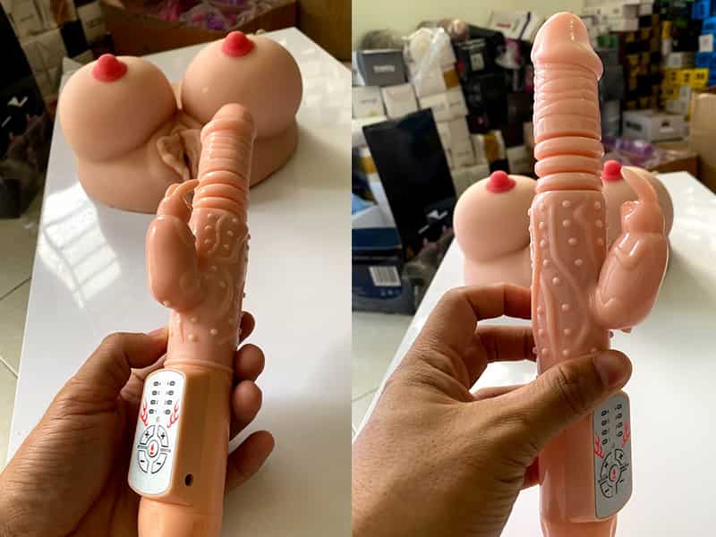 KyMoSu Premium Vibrating Heating Textured Dildo SHP889 — Designed to fulfill your deepest desires, this luxury adult
