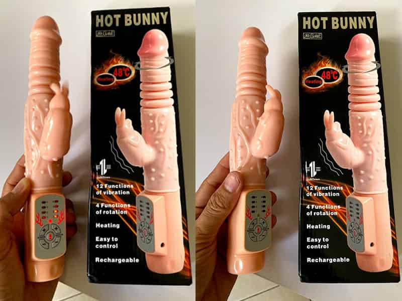 KyMoSu Premium Vibrating Heating Textured Dildo SHP889 — Heated Sensation & Oxygen Flow Technology