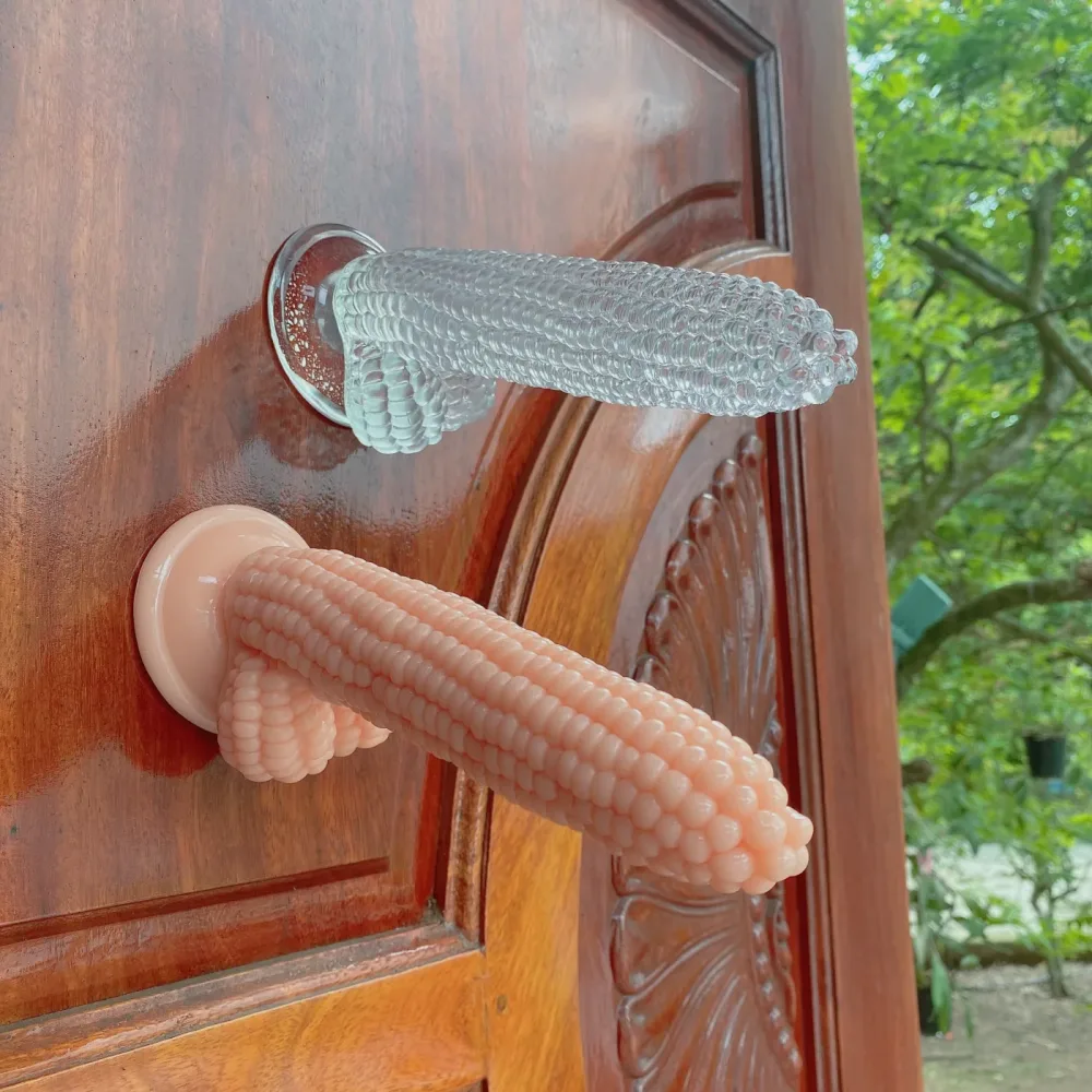 Corn Shaped Silicone Dildo Wall Mounted Natural Texture — Versatile Functionality & Easy Use