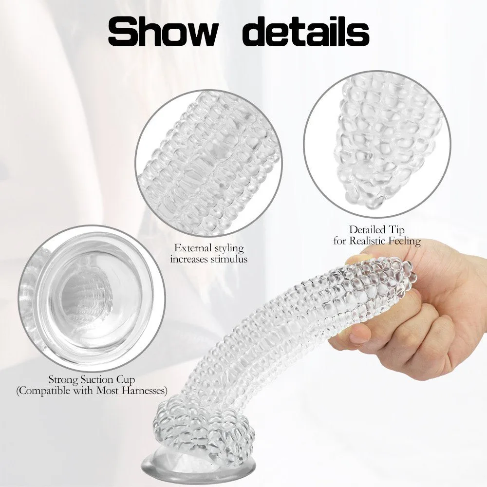 Corn Shaped Silicone Dildo Wall Mounted Natural Texture — hình 4