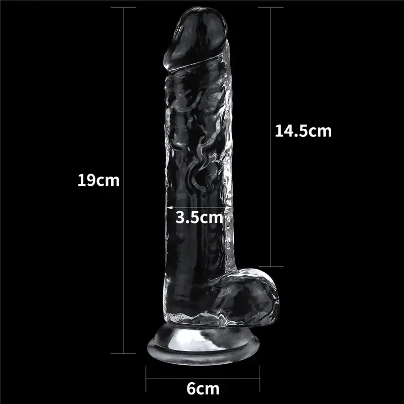 DV55N Transparent Wall-Suction Realistic Vibrating Toy — Stunning Visual Appeal and Sensory Engagement